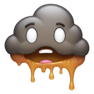 melting cute emoji sticker