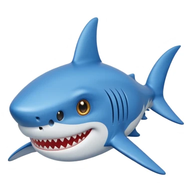 Shark with star eyes emoji sticker