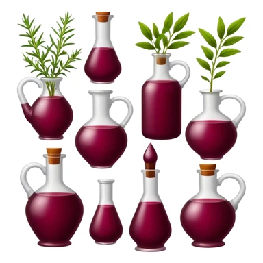 The burgundy color of herbs and potions sticker
