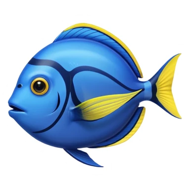 blue tang fish in aquarium sticker