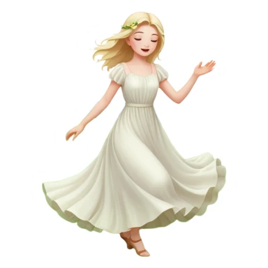 Mi princesa bailando vale entre las praderas más allá avanzando están las mariposas y el colibrí Más allá donde Cantan y danzan las mariposas y los colibrís resuenan los cantos del cielo (emmi), sticker