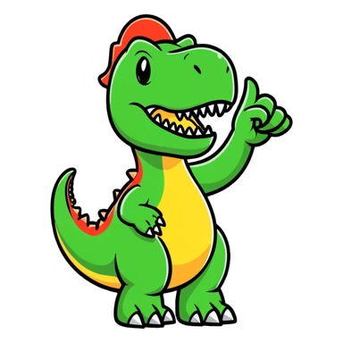 T-Rex giving the middle finger sticker
