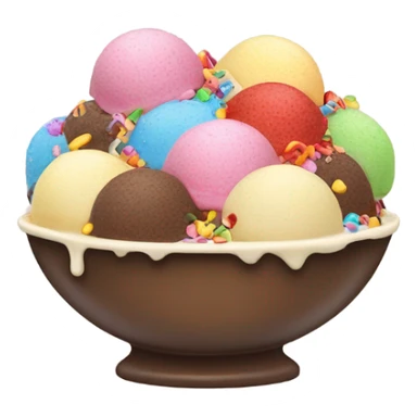 ice cream in bowl sticker