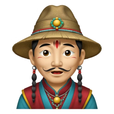 Farm villain Tibetan throat singer  sticker