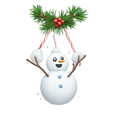 snow and garland sticker