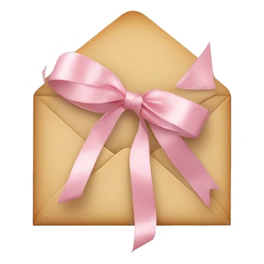 vintage love letters in envelope tied with a baby pink ribbon  sticker