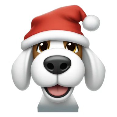 snoopy in a christmas hat sticker