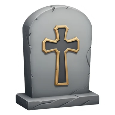 generate a very realistic tombstone sticker