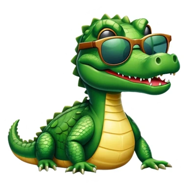 Alligator with sunglasses sticker