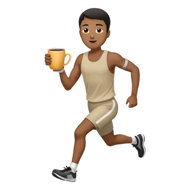 Morning Coffee Runner black man  sticker