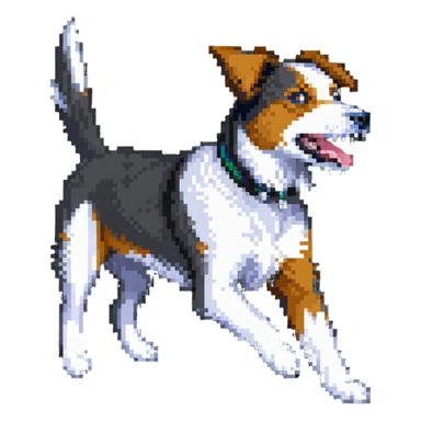 fast running dog sticker