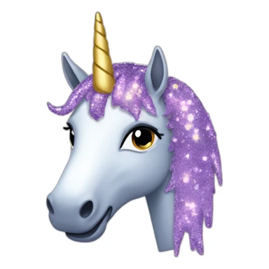 Licorne a Paillettes sticker