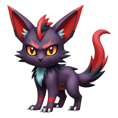 Edgy Cute Cool Kawaii Litten-Noivern-Zoroark-Noibat-Pokémon Full Body  sticker