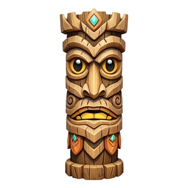 fantasy magic totem low poly sticker