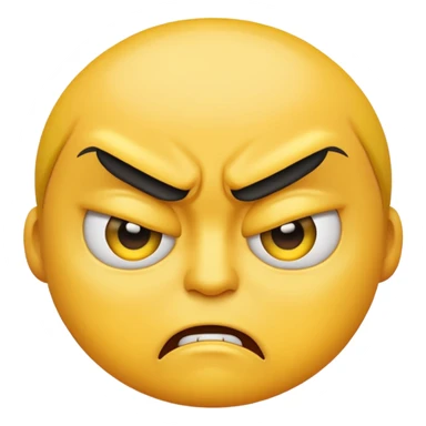 angry face, expressive, popular emoji style sticker