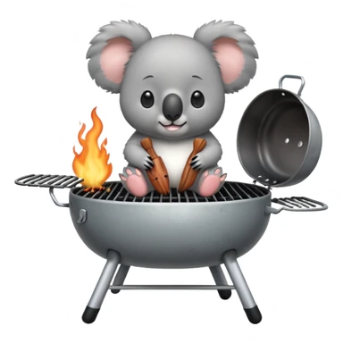 koala siting on a barbecue sticker
