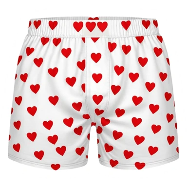 dungeon crawler carl's boxer shorts: white men's boxer shorts with print pattern of small red hearts sticker