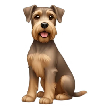 light brown york and light brown Schnauzer dog mix sticker