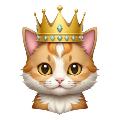  kitten with crown folded ears  sticker