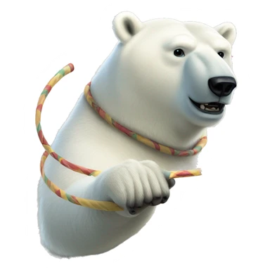 Polarbear hula hooping  sticker