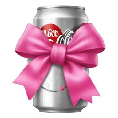 Diet Coke pink bow sticker