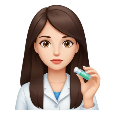 Beautiful fit brunette girl taking pills  sticker