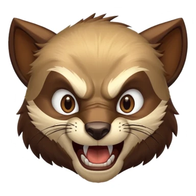 Happy but fierce Wolverine (the animal) sticker