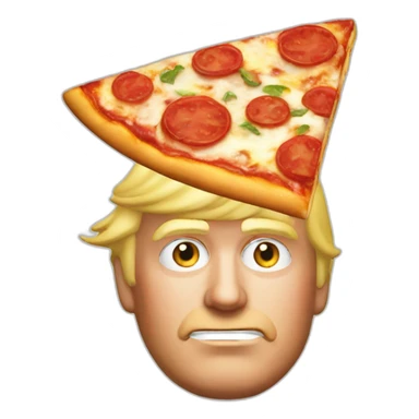Donald trump pizza head sticker
