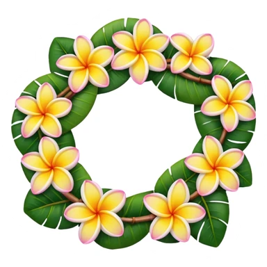 Plumeria lei sticker