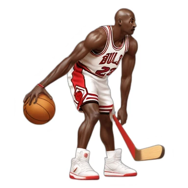 Michael Jordan volcando canasta sticker
