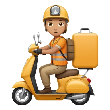 Scooter courier with insulated case,Delivery Crew sticker