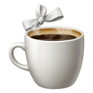 Coffe with bow sticker