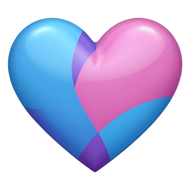Pink purple blue heart bi flag sticker