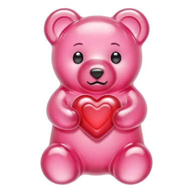 transparent pink gummy bear heart pink pastel  sticker