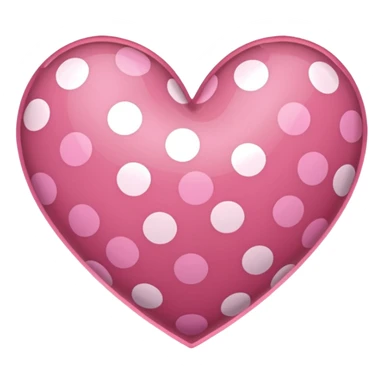 brown pink polka dot heart  sticker