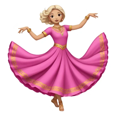 Bailarina rosada pero no de valet sino de bailes culturales sticker