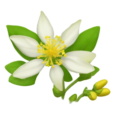 Ashwagandha flower with greenish-yellow petals and a central yellow stamens emojis sticker