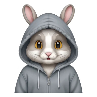 Conejo con sudadera sticker