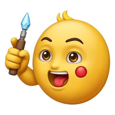 Un emoji coquin qui se mord le poing sticker
