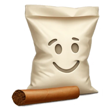 a bag of flour smokes a cigar sticker