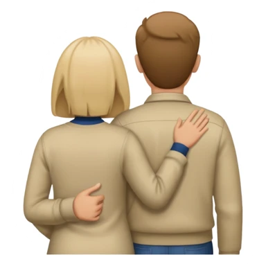  Indifference - 2 people pointed away from each other with their backs facing the other sticker