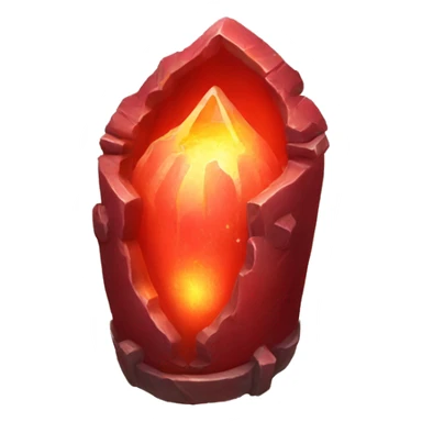 a glowing red magical artifact sticker