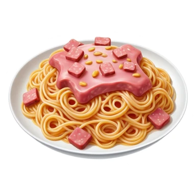  SPAM meat melted spaghetti pink gooey slop art sticker
