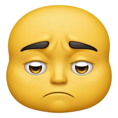 Pouting yellow face emoji sticker