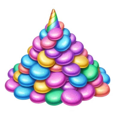 Unicorn poop emoji  sticker