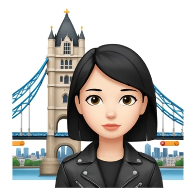 quelqu'un qui admire la vue depuis un point panoramique avec une ville avec des gratte ciel et Tower Bridge en contrebas. la personne est en hauteur et admire la vue depuis en haut
 sticker