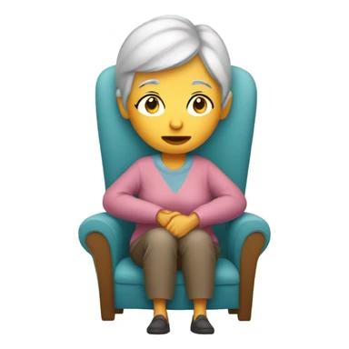 Grandma having backpain sticker