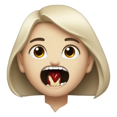 Vampire biting lightskinned girl sticker