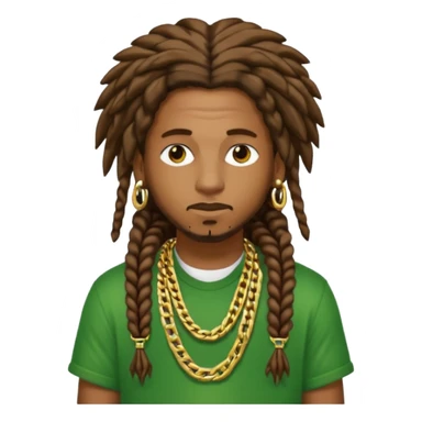 Rapper rasta hair back sticker