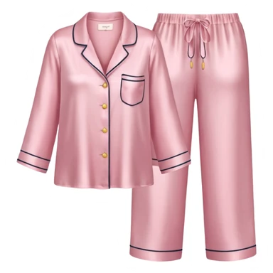 Light pink silk pyjamas set sticker